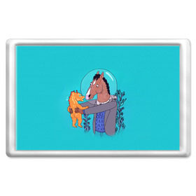 Магнит 45*70 с принтом BoJack в Ухте, Пластик | Размер: 78*52 мм; Размер печати: 70*45 | bojack horseman | конь боджек | лошадь боджек