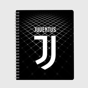 Тетрадь с принтом JUVENTUS STRIPES STYLE в Ухте, 100% бумага | 48 листов, плотность листов — 60 г/м2, плотность картонной обложки — 250 г/м2. Листы скреплены сбоку удобной пружинной спиралью. Уголки страниц и обложки скругленные. Цвет линий — светло-серый
 | fc | juventus | спорт | спортивные | фк | футбол | ювентус
