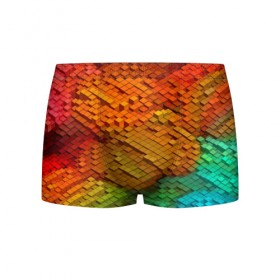 Мужские трусы 3D Абстракция кубическая: в Ухте, 50% хлопок, 50% полиэстер | классическая посадка, на поясе мягкая тканевая резинка |