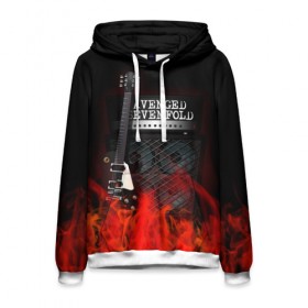 Мужская толстовка 3D с принтом Avenged Sevenfold в Ухте, 100% полиэстер | двухслойный капюшон со шнурком для регулировки, мягкие манжеты на рукавах и по низу толстовки, спереди карман-кенгуру с мягким внутренним слоем. | 