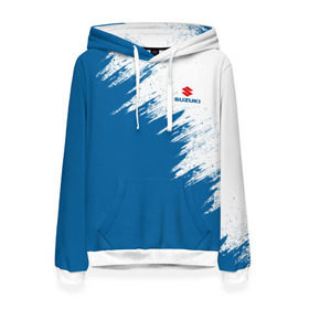 Женская толстовка 3D с принтом Suzuki в Ухте, 100% полиэстер  | двухслойный капюшон со шнурком для регулировки, мягкие манжеты на рукавах и по низу толстовки, спереди карман-кенгуру с мягким внутренним слоем. | 