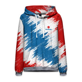 Мужская толстовка 3D Suzuki: в Ухте, 100% полиэстер | двухслойный капюшон со шнурком для регулировки, мягкие манжеты на рукавах и по низу толстовки, спереди карман-кенгуру с мягким внутренним слоем. | car | race | suzuki | авто | гонки | краска  | марка | машина | сузуки