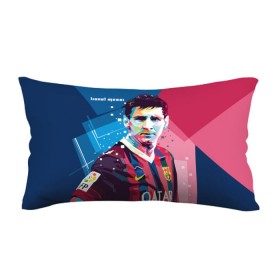 Подушка 3D антистресс с принтом Lionel Messi в Ухте, наволочка — 100% полиэстер, наполнитель — вспененный полистирол | состоит из подушки и наволочки на молнии | barcelona | lionel | messi | барселона | лионель | месси | поп арт