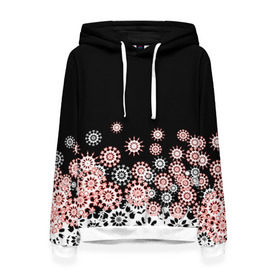 Женская толстовка 3D с принтом С новым годом! в Ухте, 100% полиэстер  | двухслойный капюшон со шнурком для регулировки, мягкие манжеты на рукавах и по низу толстовки, спереди карман-кенгуру с мягким внутренним слоем. | зима | игрушки | лед | праздник | снежинка | узор | украшения