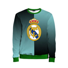 Детский свитшот 3D с принтом Real Madrid 2018 Reverse в Ухте, 100% полиэстер | свободная посадка, прямой крой, мягкая тканевая резинка на рукавах и понизу свитшота | emirates | fc | real madrid | реал мадрид | футбольный клуб | эмблема