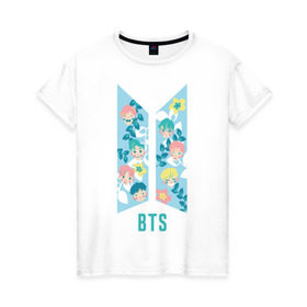 Женская футболка хлопок BTS army color: в Ухте, 100% хлопок | прямой крой, круглый вырез горловины, длина до линии бедер, слегка спущенное плечо | bangtan boys | bts | bts army | бантаны бтс