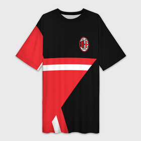 Платье-футболка 3D с принтом AC MILAN STAR в Ухте,  |  | fc | milan | милан | спорт | спортивные | фк | футбол | футбольный клуб
