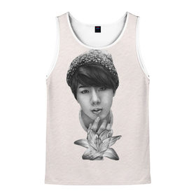 Мужская майка 3D Jin _BTS: в Ухте, 100% полиэстер | круглая горловина, приталенный силуэт, длина до линии бедра. Пройма и горловина окантованы тонкой бейкой | bangtan boys | bts | bts army | бантаны бтс