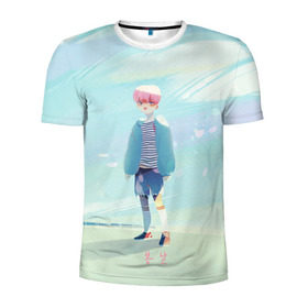 Мужская футболка 3D спортивная BTS_Jimin_4: в Ухте, 100% полиэстер с улучшенными характеристиками | приталенный силуэт, круглая горловина, широкие плечи, сужается к линии бедра | bangtan boys | bts | бантаны бтс