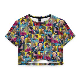 Женская футболка 3D укороченная Bangtan Boys: в Ухте, 100% полиэстер | круглая горловина, длина футболки до линии талии, рукава с отворотами | bangtan boys | bts | бантаны бтс