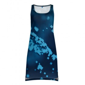 Платье-майка 3D Нано кубический: в Ухте, 100% полиэстер | полуприлегающий силуэт, широкие бретели, круглый вырез горловины, удлиненный подол сзади. |