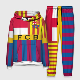 Мужской костюм 3D (с толстовкой) с принтом FC Barcelona в Ухте,  |  | Тематика изображения на принте: barcelona | football | logo | spain | sport | арт | барселона | испания | лига | лого | спорт | текстура | фк | футбол | футбольный клуб | эмблема