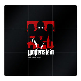 Магнитный плакат 3Х3 с принтом Wolfenstein в Ухте, Полимерный материал с магнитным слоем | 9 деталей размером 9*9 см | bj | castle | colossus | new order | old blood | wolfenstein | би джей | блаcковиц | блажкович | блацкович | вольфенштайн | вольфенштейн | вульфенштайн | вульфенштейн | уильям