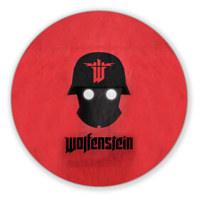 Коврик для мышки круглый с принтом Wolfenstein в Ухте, резина и полиэстер | круглая форма, изображение наносится на всю лицевую часть | bj | castle | colossus | new order | old blood | wolfenstein | би джей | блаcковиц | блажкович | блацкович | вольфенштайн | вольфенштейн | вульфенштайн | вульфенштейн | уильям