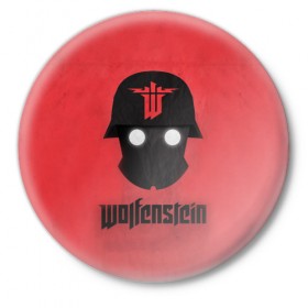 Значок Wolfenstein: в Ухте,  металл | круглая форма, металлическая застежка в виде булавки | bj | castle | colossus | new order | old blood | wolfenstein | би джей | блаcковиц | блажкович | блацкович | вольфенштайн | вольфенштейн | вульфенштайн | вульфенштейн | уильям