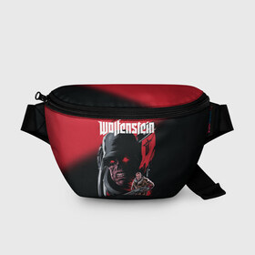 Поясная сумка 3D с принтом Wolfenstein в Ухте, 100% полиэстер | плотная ткань, ремень с регулируемой длиной, внутри несколько карманов для мелочей, основное отделение и карман с обратной стороны сумки застегиваются на молнию | bj | castle | colossus | new order | old blood | wolfenstein | би джей | блаcковиц | блажкович | блацкович | вольфенштайн | вольфенштейн | вульфенштайн | вульфенштейн | уильям