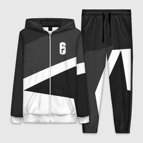 Женский костюм 3D с принтом RAINBOW SIX SIEGE | РАДУГА 6 ОСАДА | R6S в Ухте,  |  | r6 | rainbow | rainbow six | siege | six | weapon | армия | боевик | военные | война | игры | киберспорт | логотип | модные | оперативники | оружие | радуга | черный белый | шутер