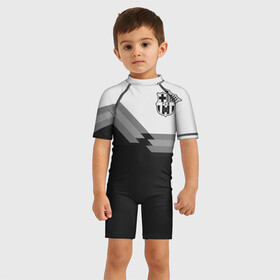 Детский купальный костюм 3D с принтом FC Barcelona  в Ухте, Полиэстер 85%, Спандекс 15% | застежка на молнии на спине | barcelona | football | logo | spain | sport | арт | барселона | испания | лига | лого | спорт | текстура | фк | футбол | футбольный клуб | эмблема