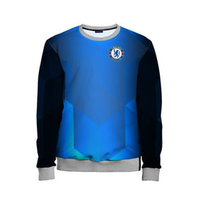 Детский свитшот 3D с принтом Chelsea Uniform в Ухте, 100% полиэстер | свободная посадка, прямой крой, мягкая тканевая резинка на рукавах и понизу свитшота | chelsea | emirates | fc | абстракция | геометрия | зож | клуб | линии | мода | модные | мяч | спорт | спортивные | стиль | тренды | флаг россии | футбол | футбольный клуб | челси | экстрим | эмблема