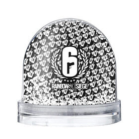 Снежный шар с принтом RAINBOW SIX SIEGE в Ухте, Пластик | Изображение внутри шара печатается на глянцевой фотобумаге с двух сторон | cybersport | esports | pro league | r6 | rainbow | rainbow six | siege | six | weapon | армия | боевик | военные | война | игры | киберспорт | логотип | модные | оперативники | оружие | радуга | черный белый | шутер