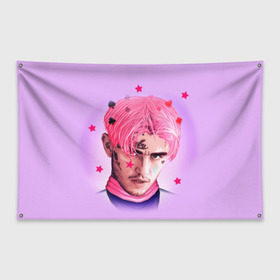 Флаг-баннер с принтом Lil Prince в Ухте, 100% полиэстер | размер 67 х 109 см, плотность ткани — 95 г/м2; по краям флага есть четыре люверса для крепления | lil peep | rap | густав ор | лил пип | рэп