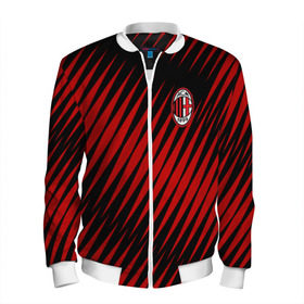 Мужской бомбер 3D с принтом AC MILAN в Ухте, 100% полиэстер | застегивается на молнию, по бокам два кармана без застежек, по низу бомбера и на воротнике - эластичная резинка | Тематика изображения на принте: ac milan | fc | fc milan | football | milan | soccer | белый | клуб | красный | милан | спорт | спортивные | фк | футбол | цвет.логотип | черный | эмблема