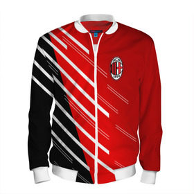 Мужской бомбер 3D с принтом AC MILAN в Ухте, 100% полиэстер | застегивается на молнию, по бокам два кармана без застежек, по низу бомбера и на воротнике - эластичная резинка | Тематика изображения на принте: ac milan | fc | fc milan | football | milan | soccer | белый | клуб | красный | милан | спорт | спортивные | фк | футбол | цвет.логотип | черный | эмблема