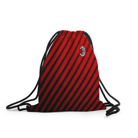 Рюкзак-мешок 3D с принтом AC MILAN в Ухте, 100% полиэстер | плотность ткани — 200 г/м2, размер — 35 х 45 см; лямки — толстые шнурки, застежка на шнуровке, без карманов и подкладки | 