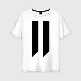 Женская футболка хлопок Oversize с принтом 2 в Ухте, 100% хлопок | свободный крой, круглый ворот, спущенный рукав, длина до линии бедер
 | new colossus | wolfenstein ii | вольфенштейн | вульфинштейн