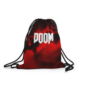 Рюкзак-мешок 3D с принтом DOOM RED PLANET в Ухте, 100% полиэстер | плотность ткани — 200 г/м2, размер — 35 х 45 см; лямки — толстые шнурки, застежка на шнуровке, без карманов и подкладки | art | doom | game | возвращение | дум | игра | легенда | шутер