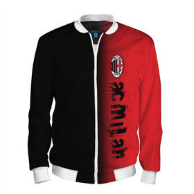 Мужской бомбер 3D с принтом AC MILAN в Ухте, 100% полиэстер | застегивается на молнию, по бокам два кармана без застежек, по низу бомбера и на воротнике - эластичная резинка | Тематика изображения на принте: ac milan | fc | fc milan | football | milan | soccer | белый | клуб | красный | милан | спорт | спортивные | фк | футбол | цвет.логотип | черный | эмблема