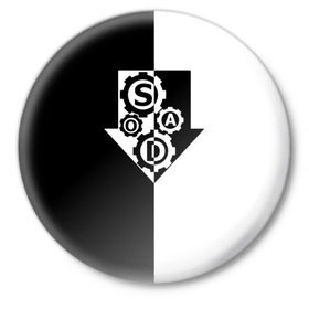 Значок с принтом System of a Down в Ухте,  металл | круглая форма, металлическая застежка в виде булавки | soad | soil | system of a down | группа | дав | дарон малакян | джон долмаян | метал | ню | оф | рок | серж танкян | систем | соад | сод | соэд | шаво одаджян | э доун