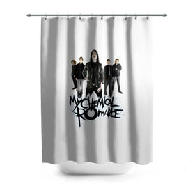 Штора 3D для ванной с принтом Группа My Chemical Romance в Ухте, 100% полиэстер | плотность материала — 100 г/м2. Стандартный размер — 146 см х 180 см. По верхнему краю — пластиковые люверсы для креплений. В комплекте 10 пластиковых колец | gerard way | mcr | my chemical romance | альтернативный | группа | джерард уэй | май кемикал романс | мкр | мой химический роман | мхр | мцр | панк | поп | поппанк | рок | рэй торо