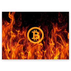 Поздравительная открытка с принтом БИТКОИН | BITCOIN в Ухте, 100% бумага | плотность бумаги 280 г/м2, матовая, на обратной стороне линовка и место для марки
 | bitcoin | btc | coin | crypto | ethereum | money | orange | биткоин | валюта | деньги | известные | криптовалюта | логотип | монета | надписи.cash | оранжевый | цвет | цифровое золото | эфир