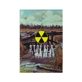 Обложка для паспорта матовая кожа с принтом S.T.A.L.K.E.R НИКИТА в Ухте, натуральная матовая кожа | размер 19,3 х 13,7 см; прозрачные пластиковые крепления | s.t.a.l.k.e.r. | stalker | никита | припять | сталкер | чернобыль