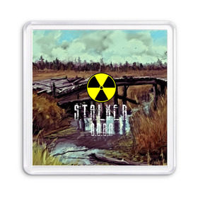 Магнит 55*55 с принтом S.T.A.L.K.E.R ВОВА в Ухте, Пластик | Размер: 65*65 мм; Размер печати: 55*55 мм | 35mm | s.t.a.l.k.e.r. | snork | stalker | арт | вова | игра | мутант | пейзаж | припять | снорк | сталкер | трактор | чернобыль