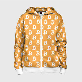 Детская толстовка 3D на молнии с принтом Bitcoin в Ухте, 100% полиэстер |  манжеты и пояс оформлены широкой мягкой резинкой, двухслойный капюшон со шнурком для регулировки, спереди карманы и застежка-молния
 | bitcoin | биткоин | деньги