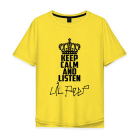 Мужская футболка хлопок Oversize с принтом Keep calm and listen Lil Peep в Ухте, 100% хлопок | свободный крой, круглый ворот, “спинка” длиннее передней части | awful things | gustav hr | lil peep | густав ор | клауд | клауд рэп | лил | певец | пип | пост эмо | реп | репер | рэп | рэпер | трэп | хип | хип хоп | хипхоп | хоп | эмо | эмо трэп