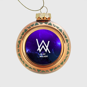 Стеклянный ёлочный шар с принтом Alan Walker SPACE COLLECTION в Ухте, Стекло | Диаметр: 80 мм | alan walker | club | music | абстракция | клубная музыка | космос | краски | музыка