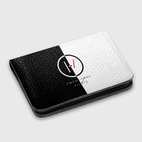 Картхолдер с принтом с принтом Twenty One Pilots в Ухте, натуральная матовая кожа | размер 7,3 х 10 см; кардхолдер имеет 4 кармана для карт; | rock | t.o.p. | top | twenty one pilots | рок