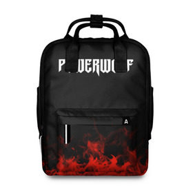 Женский рюкзак 3D с принтом Powerwolf в Ухте, 100% полиэстер | лямки с регулируемой длиной, сверху ручки, чтобы рюкзак нести как сумку. Основное отделение закрывается на молнию, как и внешний карман. Внутри два дополнительных кармана, один из которых закрывается на молнию. По бокам два дополнительных кармашка, куда поместится маленькая бутылочка
 | band | metal | music | powerwolf | rock | атрибутика | группа | метал | музыка | рок