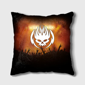 Подушка 3D с принтом The Offspring в Ухте, наволочка – 100% полиэстер, наполнитель – холлофайбер (легкий наполнитель, не вызывает аллергию). | состоит из подушки и наволочки. Наволочка на молнии, легко снимается для стирки | 