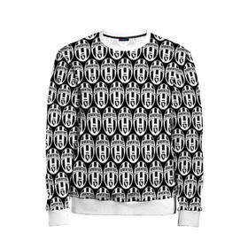 Детский свитшот 3D с принтом Juventus Black&White в Ухте, 100% полиэстер | свободная посадка, прямой крой, мягкая тканевая резинка на рукавах и понизу свитшота | 