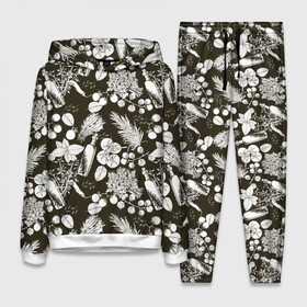 Женский костюм 3D (с толстовкой) с принтом Шеф в Ухте,  |  | кухня | масло | оливки | паттерн | перец | повар | ресторан | розмарин | тимьян | томаты | шеф