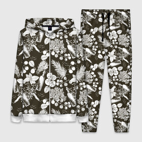 Женский костюм 3D с принтом Шеф в Ухте,  |  | кухня | масло | оливки | паттерн | перец | повар | ресторан | розмарин | тимьян | томаты | шеф