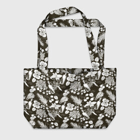 Пляжная сумка 3D с принтом Шеф в Ухте, 100% полиэстер | застегивается на металлическую кнопку; внутренний карман застегивается на молнию. Стенки укреплены специальным мягким материалом, чтобы защитить содержимое от несильных ударов
 | кухня | масло | оливки | паттерн | перец | повар | ресторан | розмарин | тимьян | томаты | шеф