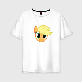 Женская футболка хлопок Oversize с принтом My Little Pony в Ухте, 100% хлопок | свободный крой, круглый ворот, спущенный рукав, длина до линии бедер
 | my little pony | арт | игра | лошадь | май литл пони | мультфильм | пони | прикольные