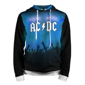 Мужская толстовка 3D с принтом AC/DC в Ухте, 100% полиэстер | двухслойный капюшон со шнурком для регулировки, мягкие манжеты на рукавах и по низу толстовки, спереди карман-кенгуру с мягким внутренним слоем. | Тематика изображения на принте: ac dc | band | metal | music | rock | атрибутика | группа | метал | музыка | рок
