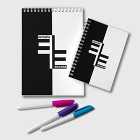 Блокнот с принтом Eminem в Ухте, 100% бумага | 48 листов, плотность листов — 60 г/м2, плотность картонной обложки — 250 г/м2. Листы скреплены удобной пружинной спиралью. Цвет линий — светло-серый
 | Тематика изображения на принте: eminem | hip hop | hiphop | mc | rap | брюс | еменем | еминем | зачитал | маршалл | мс | мэтерс | реп | репер | речитатив | рэп | рэпер | хип | хипхоп | хоп | хорроркор | эменем | эминем