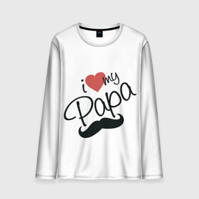 Мужской лонгслив 3D с принтом Любимый папа в Ухте, 100% полиэстер | длинные рукава, круглый вырез горловины, полуприлегающий силуэт | 